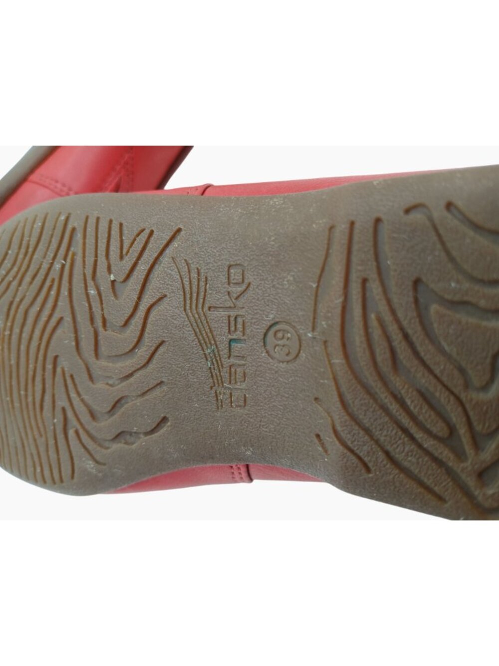 Dansko Larisa Womens Red Leather Flats Size 39 Low Heel Slip-On Removable Insole - Picture 8 of 11